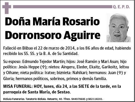 DORRONSORO AGUIRRE,MARIA ROSARIO