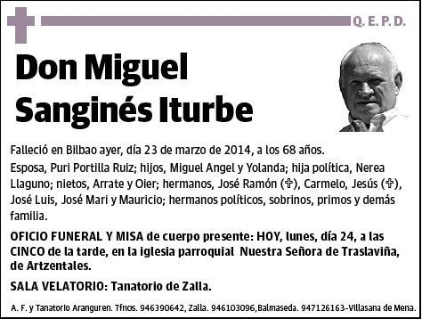 SANGINES ITURBE,MIGUEL