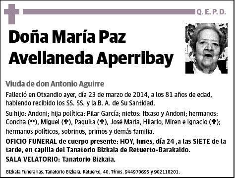 AVELLANEDA APERIBAY,MARIA PAZ