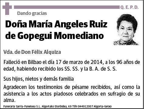 RUIZ DE GOPEGUI MOMEDIANO,MARIA ANGELES