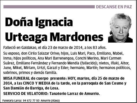 URTEAGA MARDONES,IGNACIA