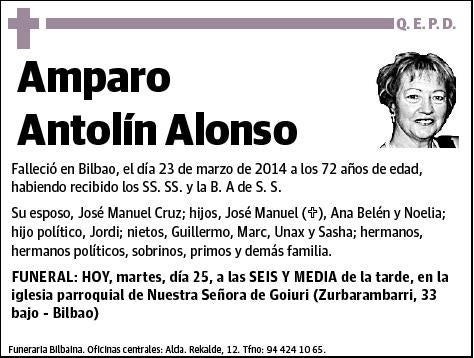 ANTOLIN ALONSO,AMPARO