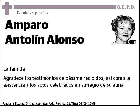 ANTOLIN ALONSO,AMPARO