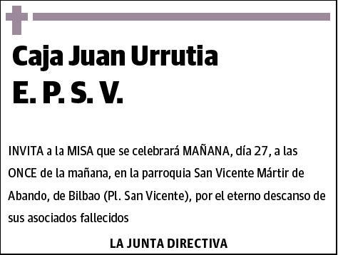 JUAN URRUTIA,CAJA