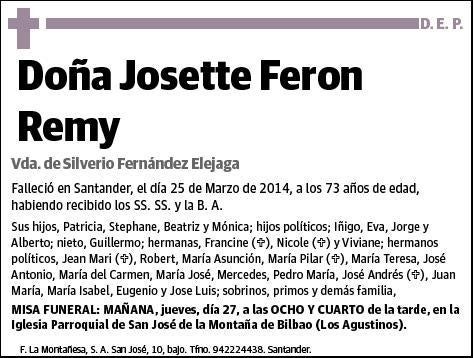 FERON REMY,JOSETTE