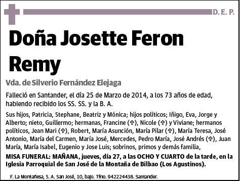 FERON REMY,JOSETTE