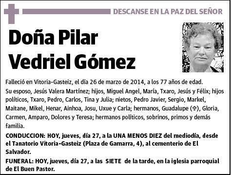 VEDRIEL GOMEZ,PILAR