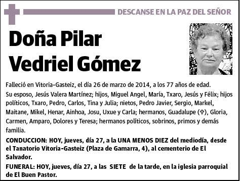 VEDRIEL GOMEZ,PILAR