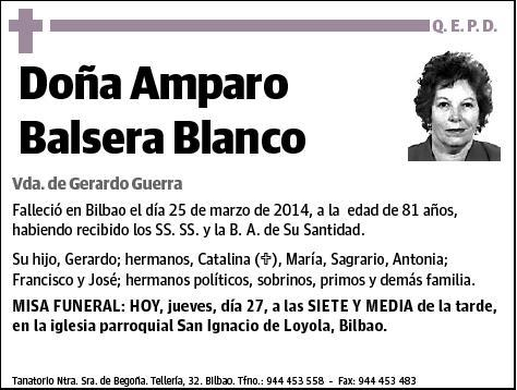 BALSERA BLANCO,AMPARO