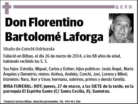 BARTOLOME LAFORGA,FLORENTINO