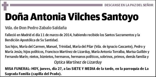 VILCHES SANTOYO,ANTONIA