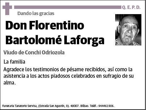 BARTOLOME LAFORGA,FLORENTINO