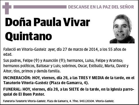 VIVAR QUINTANO,PAULA