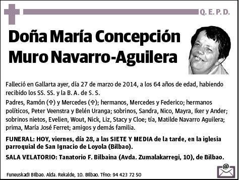 MURO NAVARRO-AGUILERA,MARIA CONCEPCION