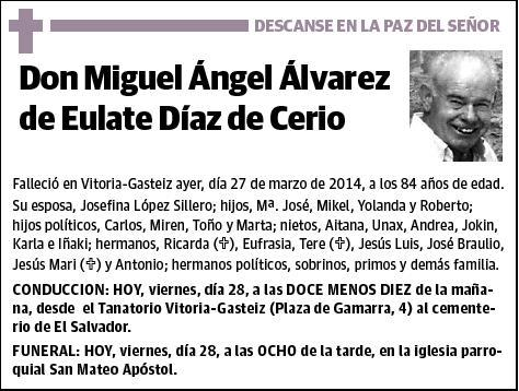 ALVAREZ DE EULATE DIAZ DE CERIO,MIGUEL ANGEL