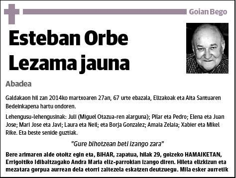 ORBE LEZAMA,ESTEBAN