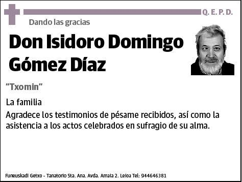 GOMEZ DIAZ,ISIDORO GOMINGO