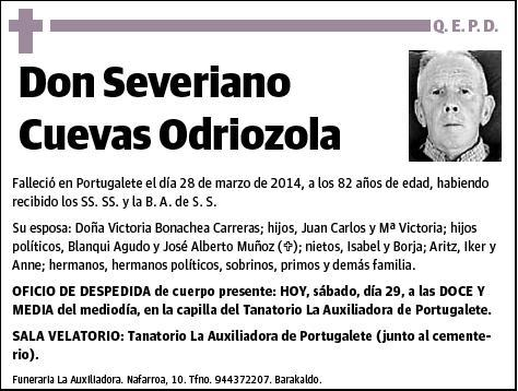 CUEVAS ODRIOZOLA,SEVERIANO