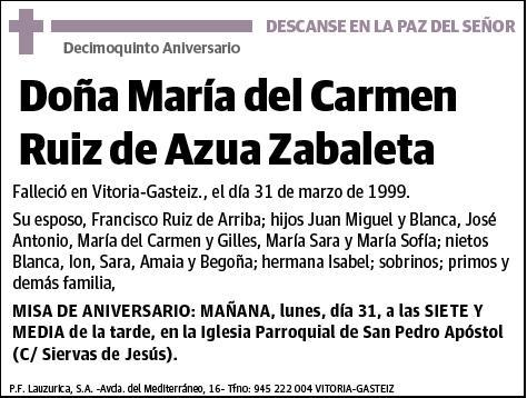 RUIZ DE AZUA ZABALETA,MARIA DEL CARMEN