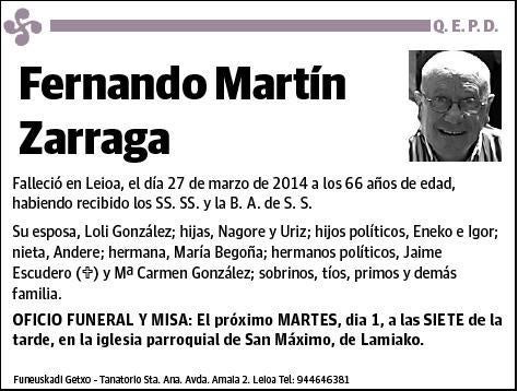 MARTIN ZARRAGA,FERNANDO