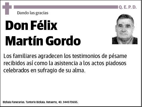 MARTIN GORDO,FELIX