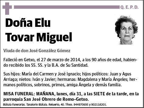 TOVAR MIGUEL,ELU