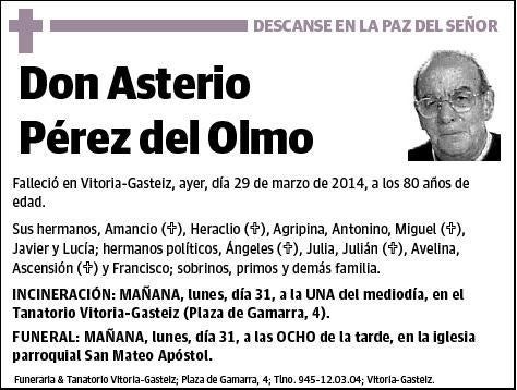 PEREZ DEL OLMO,ASTERIO