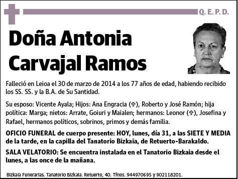 CARVAJAL RAMOS,ANTONIA