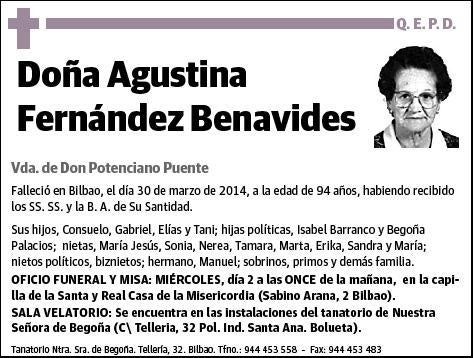 FERNANDEZ BENAVIDES,AGUSTINA