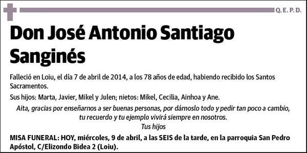 SANTIAGO SANGINES,JOSE ANTONIO