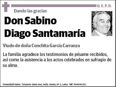 DIAGO SANTAMARIA,SABINO