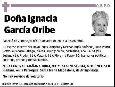 GARCIA ORIBE,IGNACIA