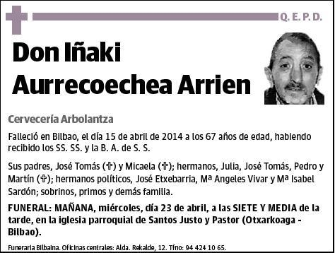 AURRECOECHEA ARRIEN,IÑAKI