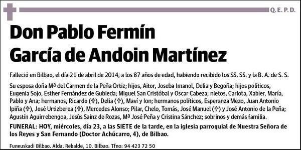 GARCIA DE ANDOIN MARTINEZ,PABLO FERMIN