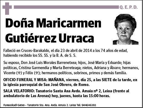 GUTIERREZ URRACA,MARICARMEN