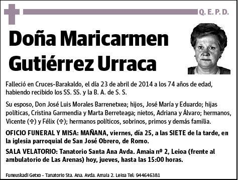 GUTIERREZ URRACA,MARICARMEN