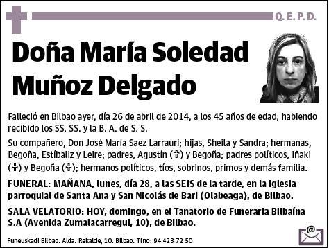 MUÑOZ DELGADO,MARIA SOLEDAD