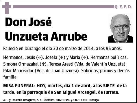 UNZUETA ARRUBE,JOSE