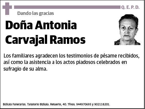 CARVAJAL RAMOS,ANTONIA