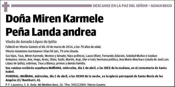 PEÑA LANDA,MIREN KARMELE