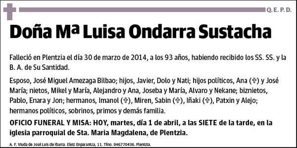 ONDARRA SUSTACHA,Mª LUISA