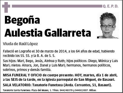 AULESTIA GALLARRETA,BEGOÑA