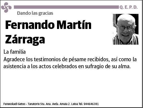 MARTIN ZARRAGA,FERNANDO