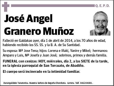 GRANERO MUÑOZ,JOSE ANGEL