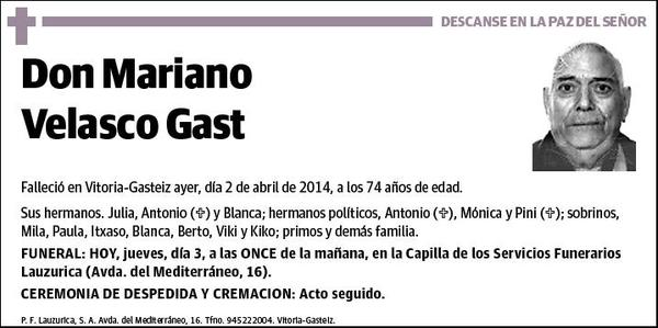 VELASCO GAST,MARIANO