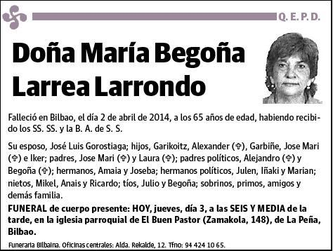 LARREA LARRONDO,MARIA BEGOÑA