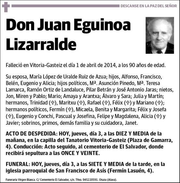 EGUINOA LIZARRALDE,JUAN