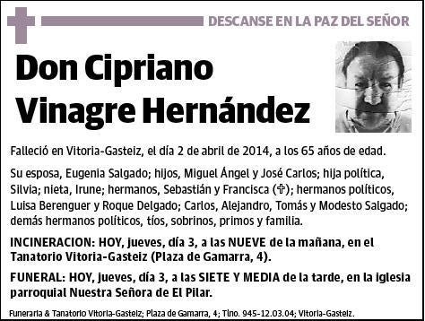 VINAGRE HERNANDEZ,CIPRIANO