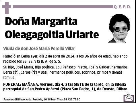 OLEAGAGOITIA URIARTE,MARGARITA