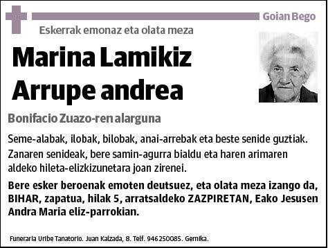 LAMIKIZ ARRUPE,MARINA